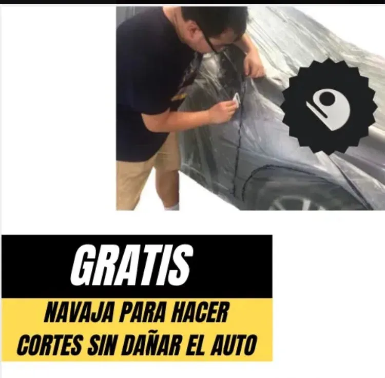 Navaja de regalo para hacer cortes en el plástico sin dañar el auto