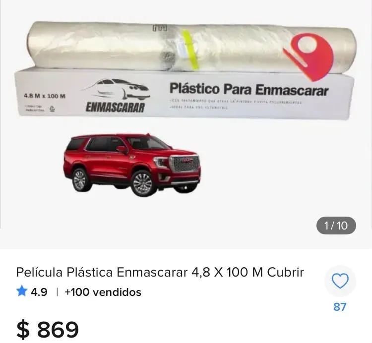 Caja del plástico para enmascarar Enmascarar de 4.8 × 100 m